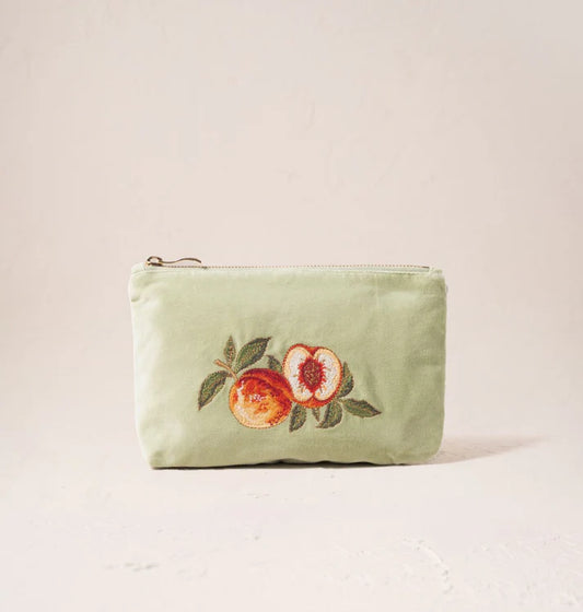 Elizabeth Scarlett Green Summer Peach Mini Pouch