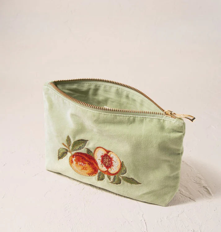 Elizabeth Scarlett Green Summer Peach Mini Pouch