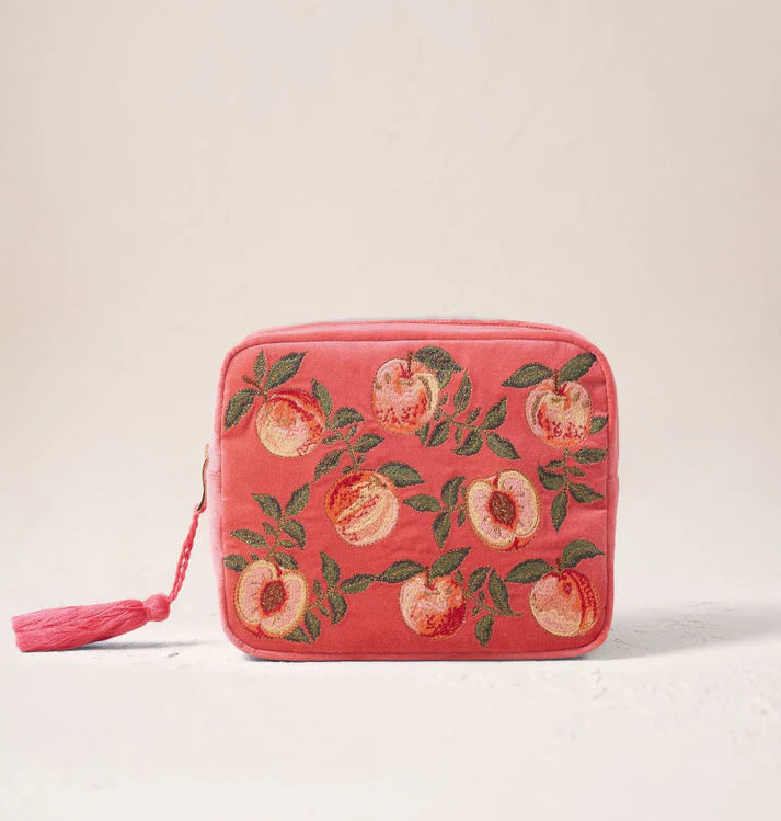Elizabeth Scarlett Coral Summer Peach Make Up Bag