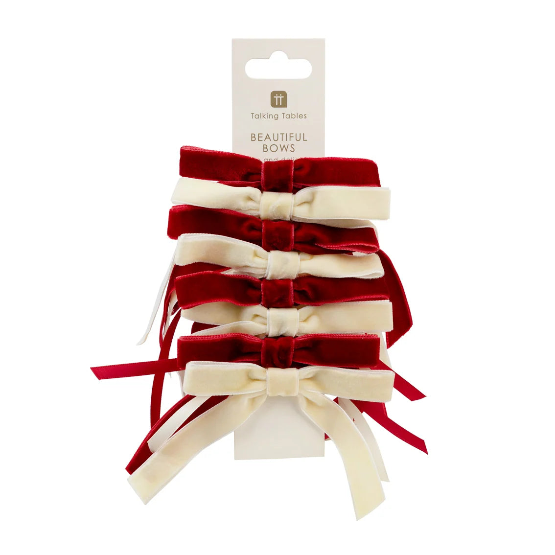Christmas Red Velvet Tie On Bows