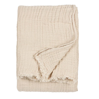 Natural Muslin Cotton Throw