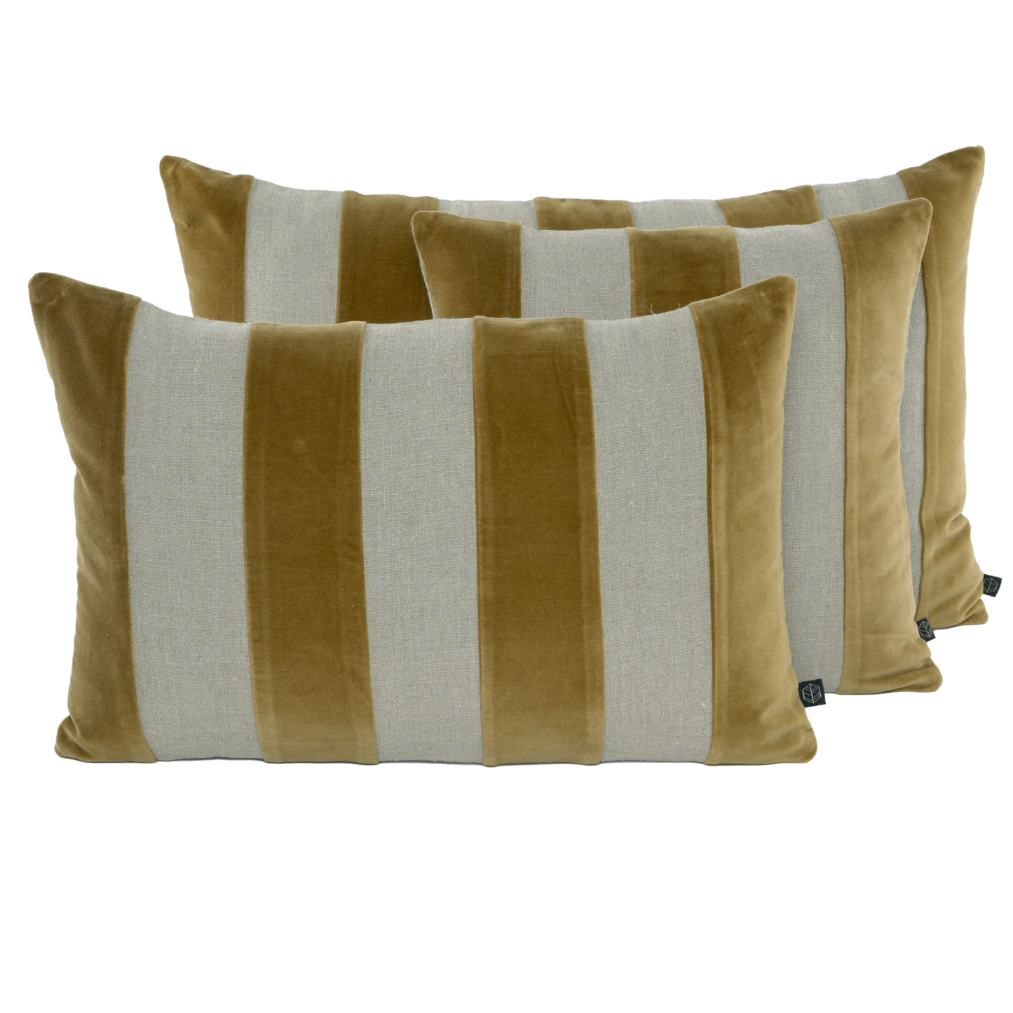Gold Velvet & Linen Cushion