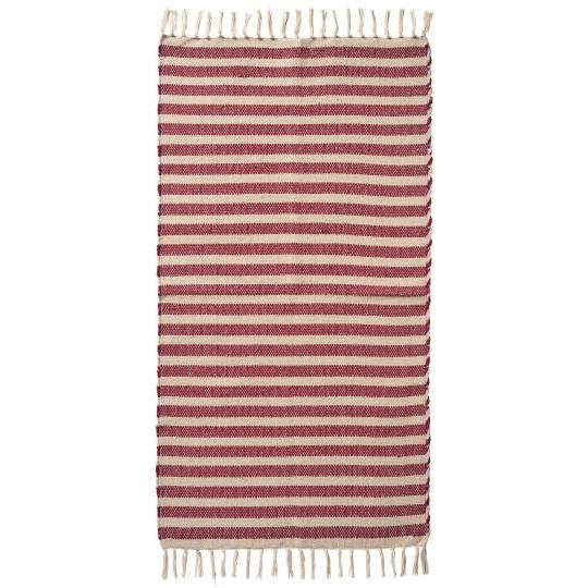 Red Stripe Cotton Rug