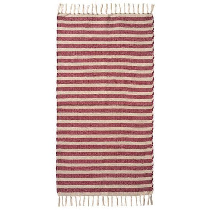 Red Stripe Cotton Rug