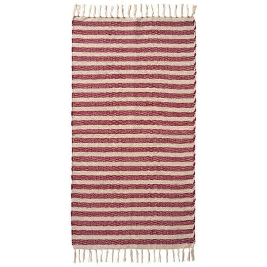 Red Stripe Cotton Rug