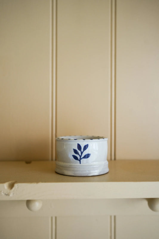 Ink Blue Botanical Mini Pot