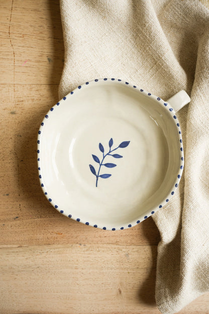 Ink Blue Botanical Dish