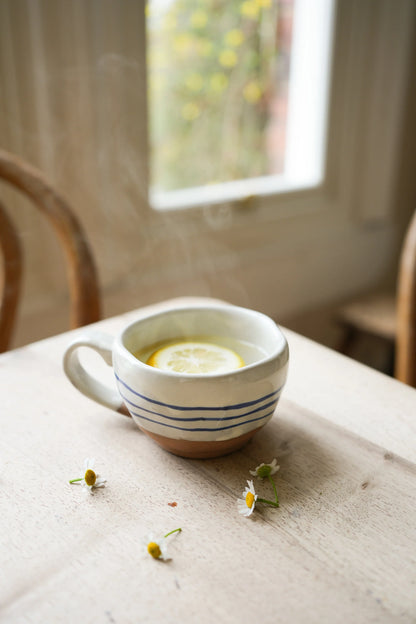 Ink Blue Stripe Cup