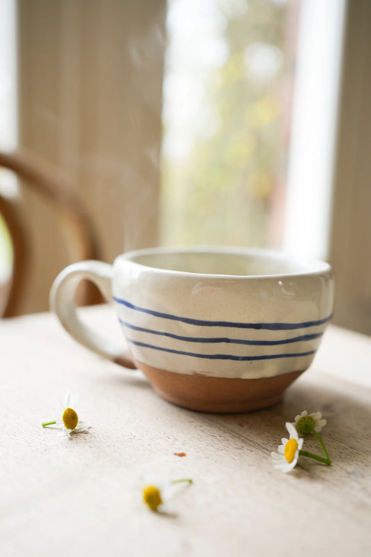 Ink Blue Stripe Cup