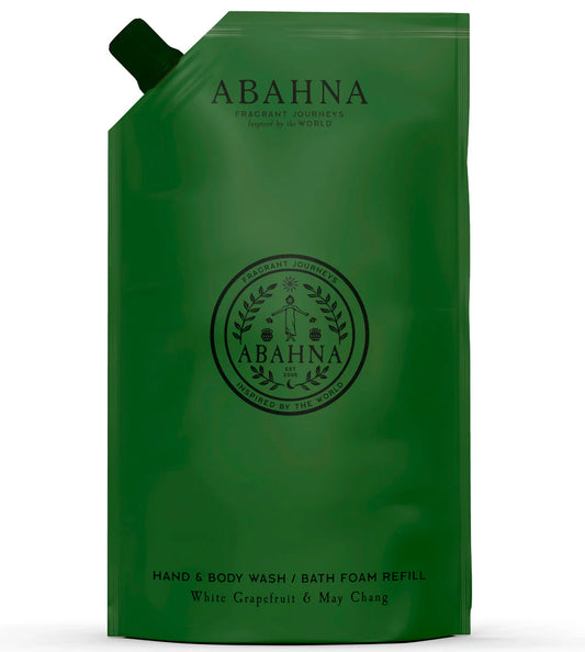Abahna Hand & Body Wash Refill 1 Litre.  White Grapefruit & May Chang