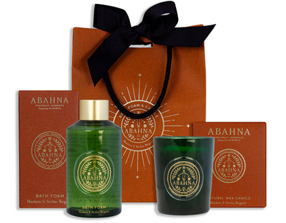 Abahna Bathe By Candlelight Gift Set. Mandarin & Sicilian Bergamot
