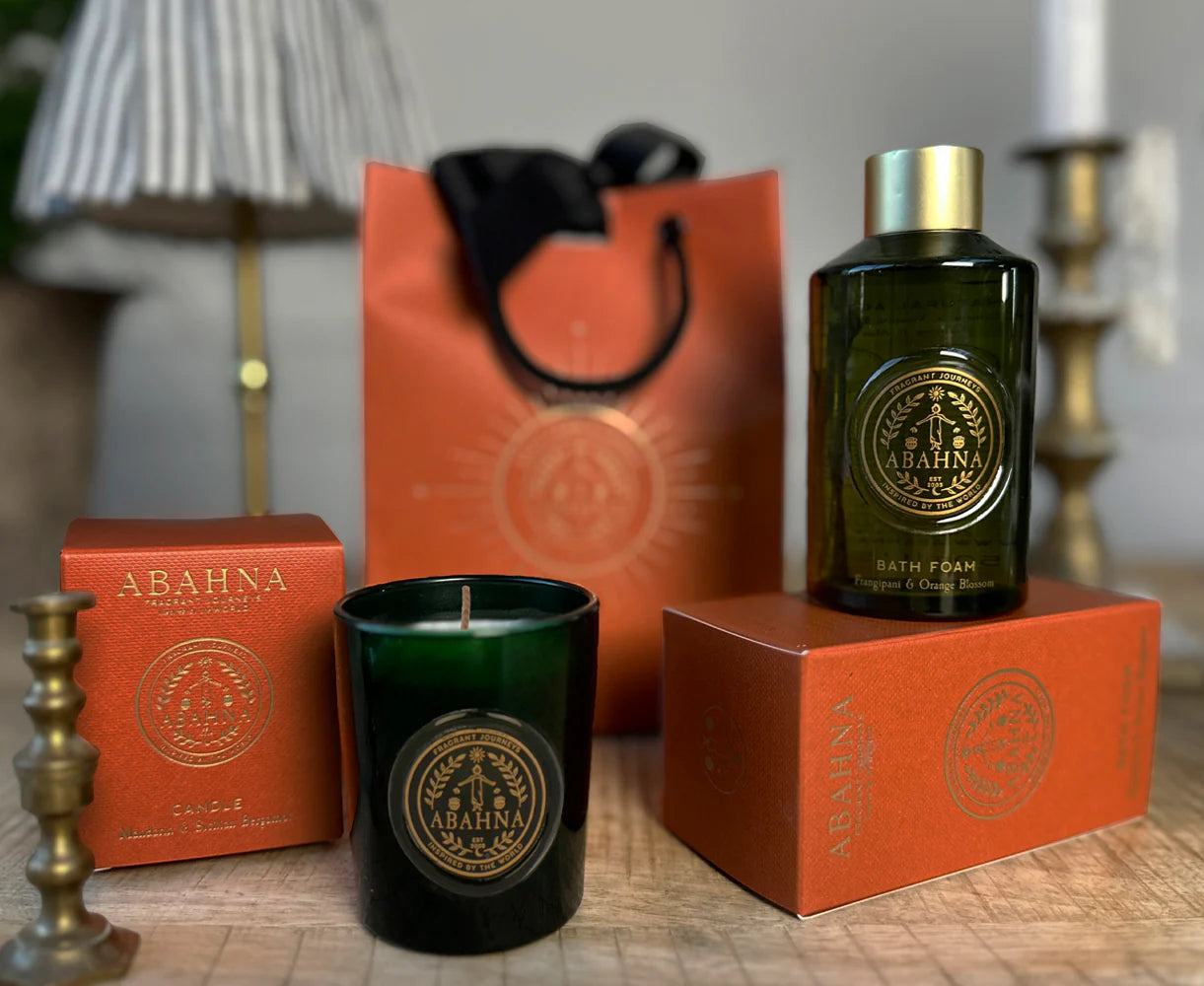Abahna Bathe By Candlelight Gift Set. Mandarin & Sicilian Bergamot