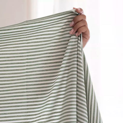 Green Stripe Tablecloth & Napkins