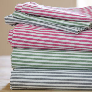 Green Stripe Tablecloth & Napkins