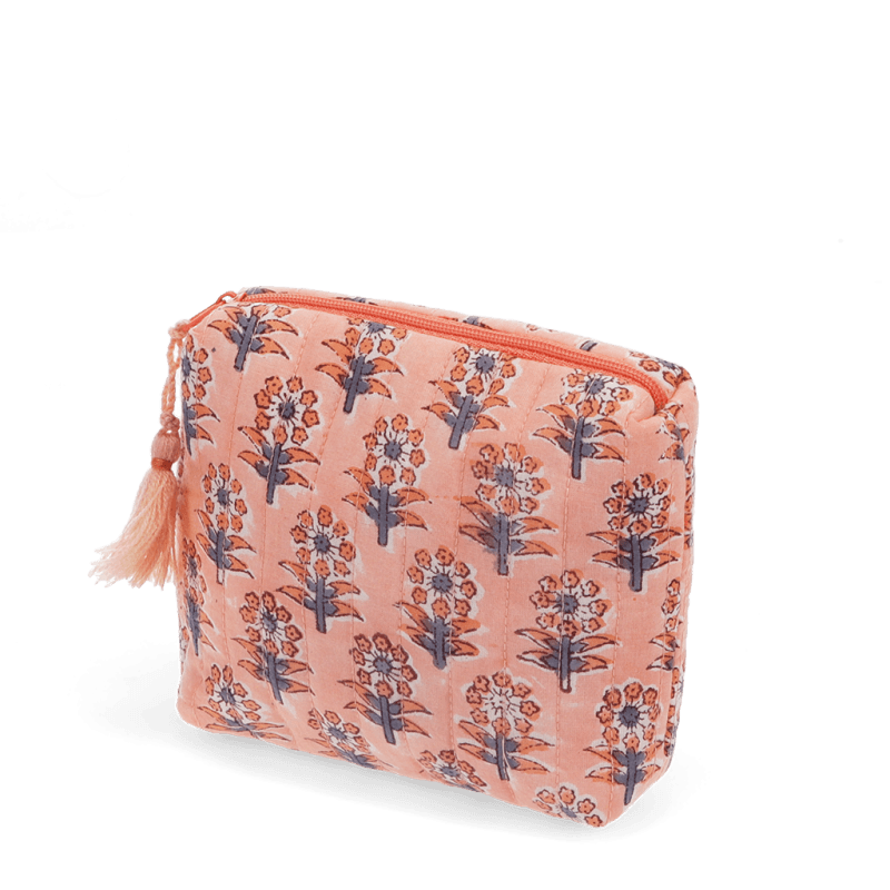Peach Floral Bag Set