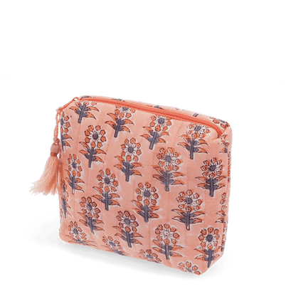 Peach Floral Bag Set