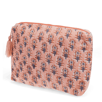 Peach Floral Bag Set