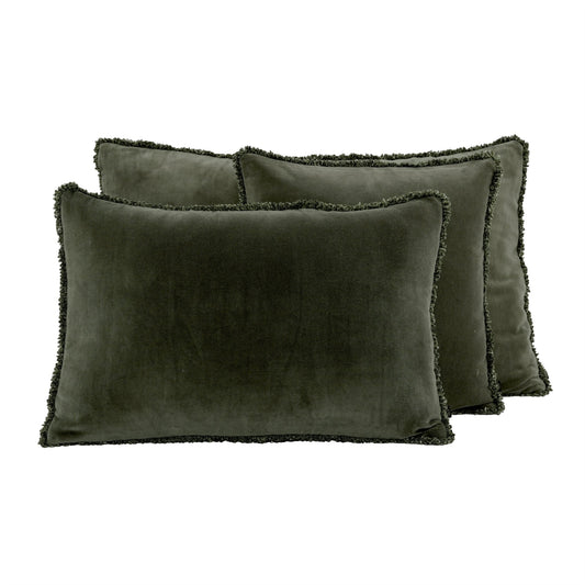 Kobe Khaki Velvet Cushion