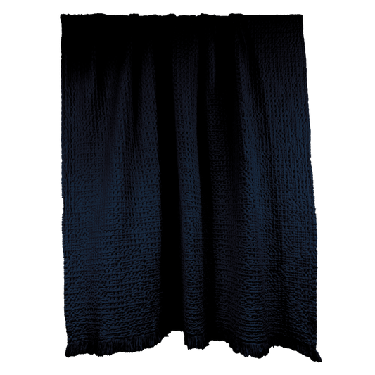 Navy Cotton Throw