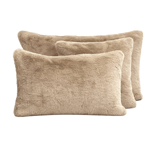 Linen Faux Fur Cushion