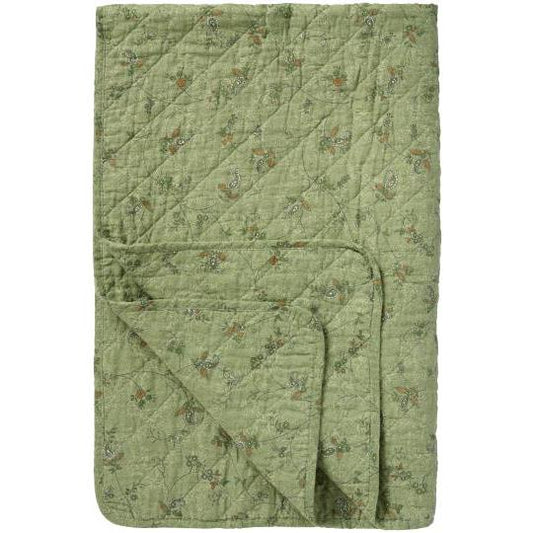 Green Floral Sofa Quilt
