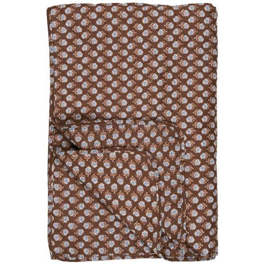 Brown & Blue Stem Sofa Quilt