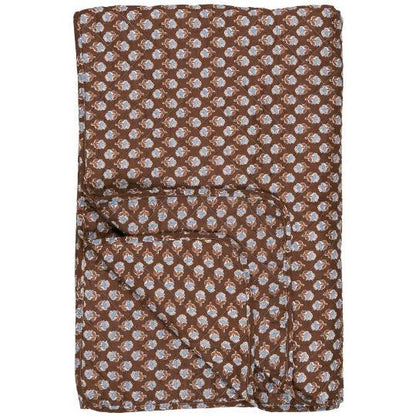 Brown & Blue Stem Sofa Quilt