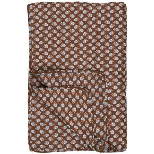 Brown & Blue Stem Sofa Quilt
