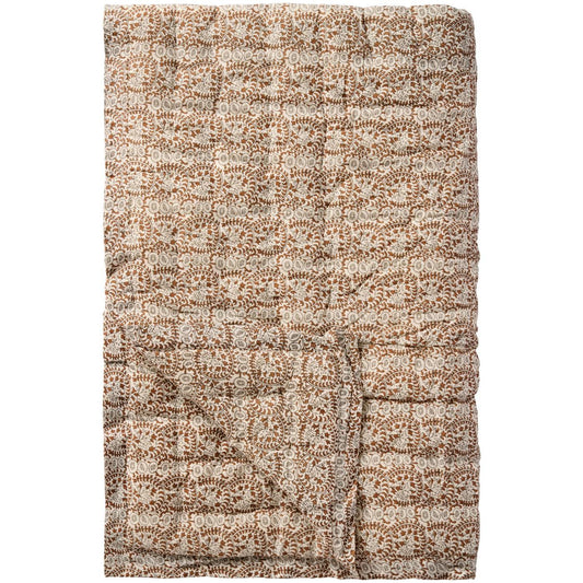 Brown Leaf Vine Sofa Quilt