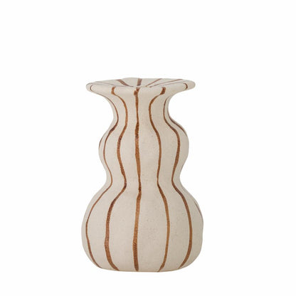 Brown Wave Stoneware Candleholder