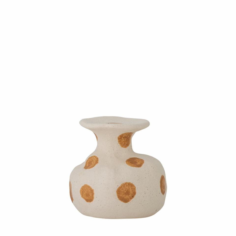Brown Spots Stoneware Candleholder