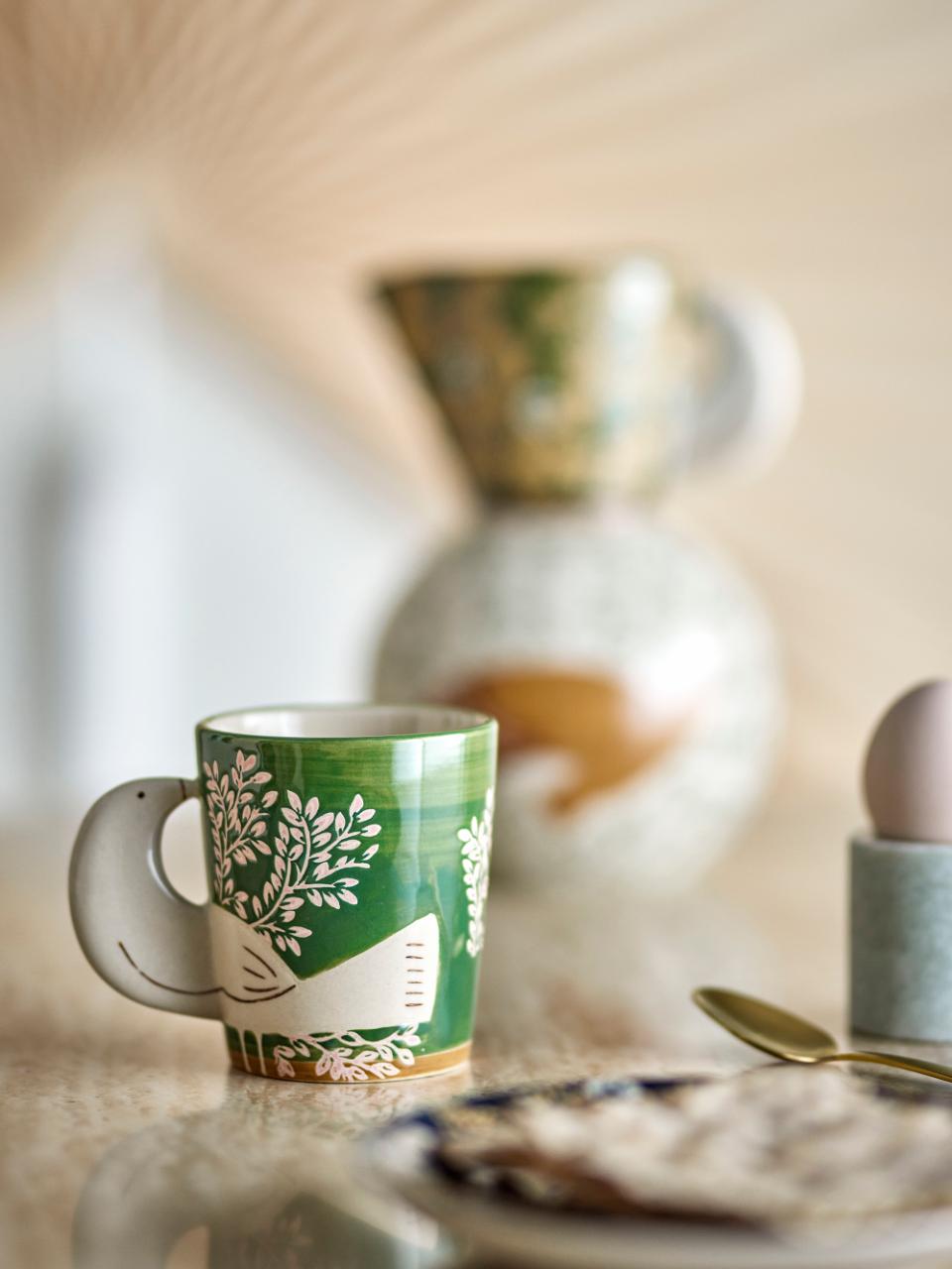 Stoneware Bird Cup 3 Colours