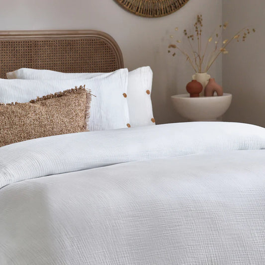 White Muslin Duvet Set