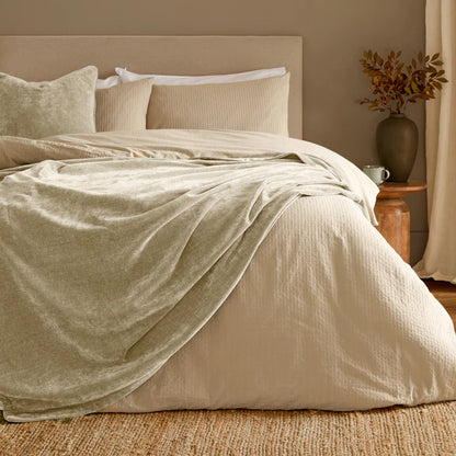 Natural Velvet Throw