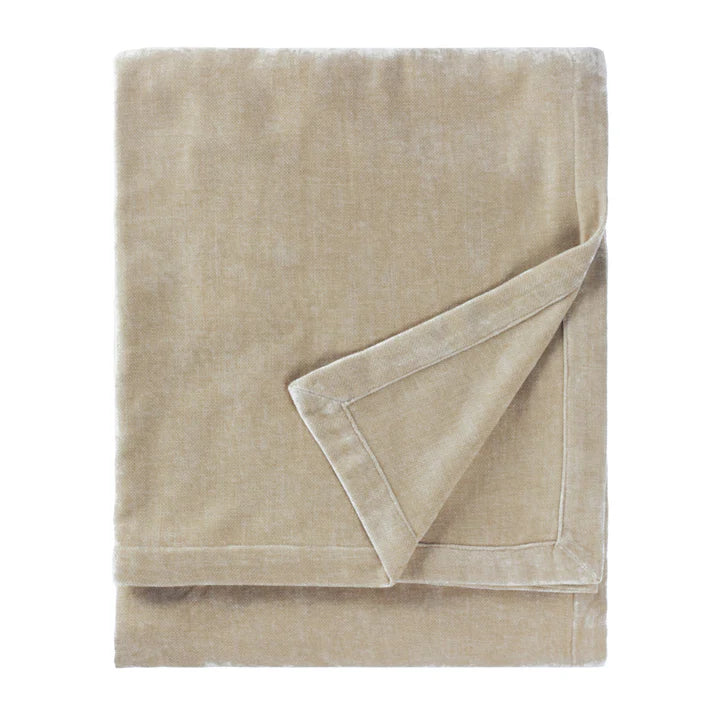 Natural Velvet Throw