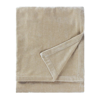 Natural Velvet Throw