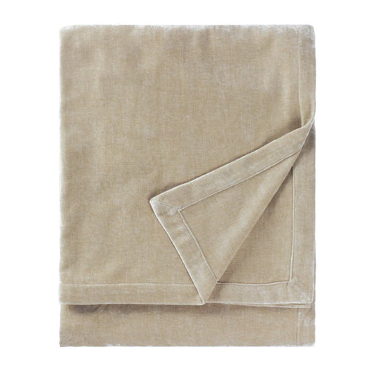 Natural Velvet Throw