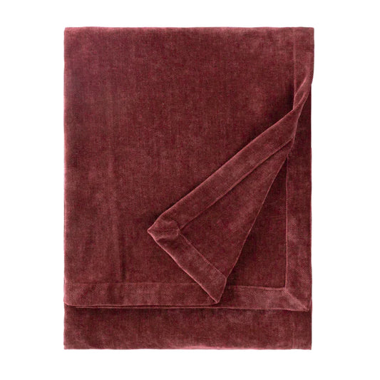 Beetroot Velvet Throw