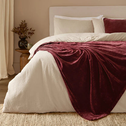 Beetroot Velvet Throw