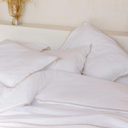 Muslin White Cotton Bed Throw