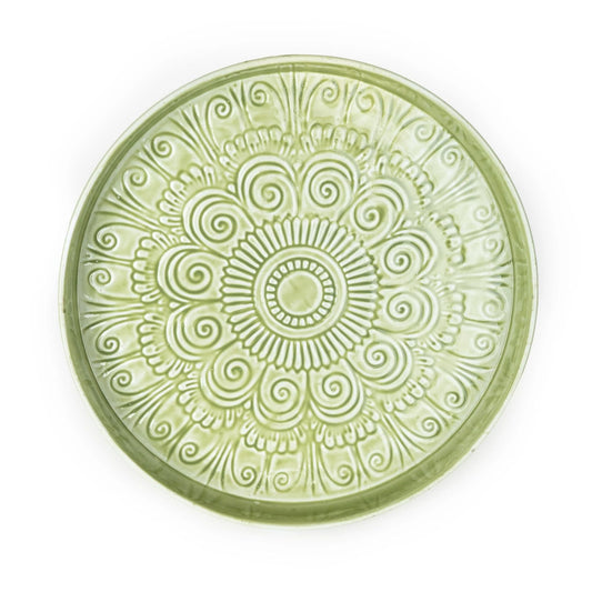 Green Enamel Tray