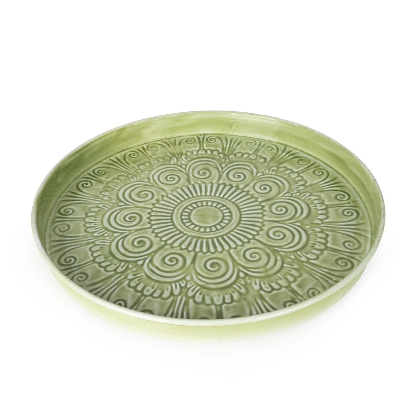 Green Enamel Tray