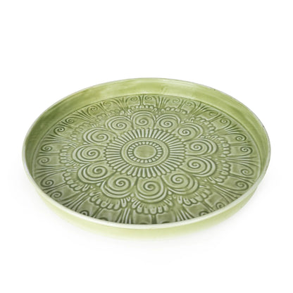 Green Enamel Tray