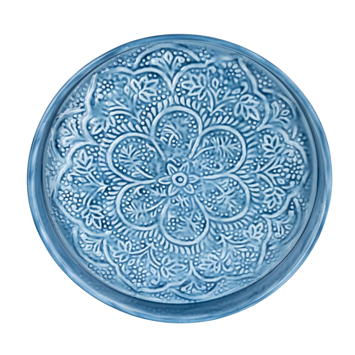 Ocean Blue Enamel Tray