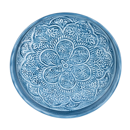 Ocean Blue Enamel Tray