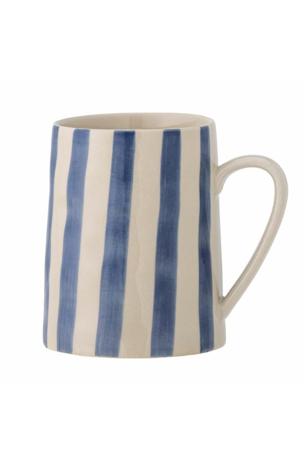 Blue Tall Stripe Mug
