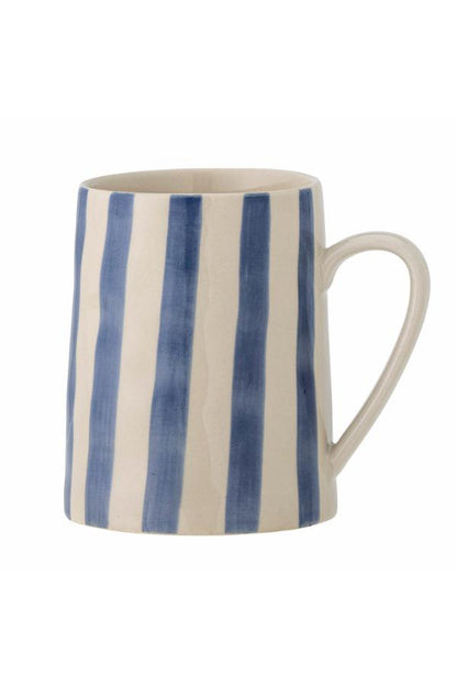 Blue Tall Stripe Mug