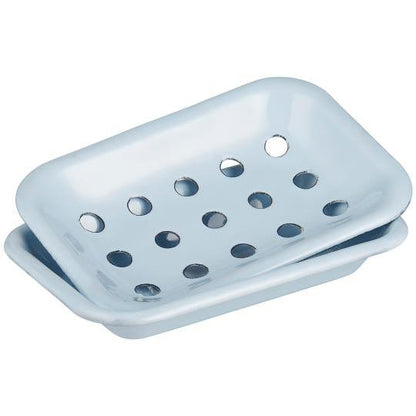 Blue Enamel Soap Dish