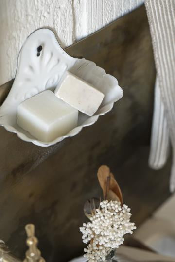 White Enamel Wall Soap Dish