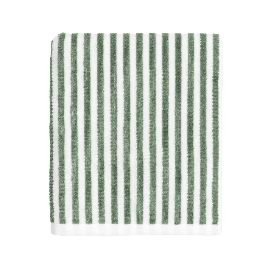 Green Stripe Every Day Cotton Bath Towels